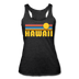 Hawaii Tank Top - Retro Sun Women’s Hawaii Tri-Blend Racerback Tank - heather black