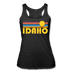 Idaho Tank Top - Retro Sun Women’s Idaho Tri-Blend Racerback Tank - heather black