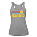Idaho Tank Top - Retro Sun Women’s Idaho Tri-Blend Racerback Tank - heather grey