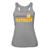Detroit, Michigan Tank Top - Retro Sun Women’s Detroit Tri-Blend Racerback Tank - heather grey