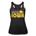 Iowa Tank Top - Retro Sun Women’s Iowa Tri-Blend Racerback Tank - heather black