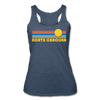 North Carolina Tank Top - Retro Sun Women’s North Carolina Tri-Blend Racerback Tank - heather navy