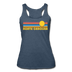 North Carolina Tank Top - Retro Sun Women’s North Carolina Tri-Blend Racerback Tank - heather navy