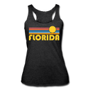 Florida Tank Top - Retro Sun Women’s Florida Tri-Blend Racerback Tank - heather black