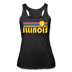 Illinois Tank Top - Retro Sun Women’s Illinois Tri-Blend Racerback Tank - heather black