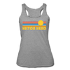 Hilton Head, South Carolina Tank Top - Retro Sun Women’s Hilton Head Tri-Blend Racerback Tank - heather grey