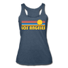 Los Angeles, California Tank Top - Retro Sun Women’s Los Angeles Tri-Blend Racerback Tank - heather navy