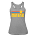 Maine Tank Top - Retro Sun Women’s Maine Tri-Blend Racerback Tank - heather grey