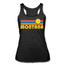 Montana Tank Top - Retro Sun Women’s Montana Tri-Blend Racerback Tank - heather black