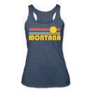 Montana Tank Top - Retro Sun Women’s Montana Tri-Blend Racerback Tank - heather navy