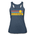 Sarasota, Florida Tank Top - Retro Sun Women’s Sarasota Tri-Blend Racerback Tank - heather navy