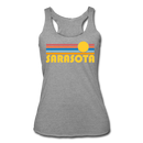 Sarasota, Florida Tank Top - Retro Sun Women’s Sarasota Tri-Blend Racerback Tank - heather grey