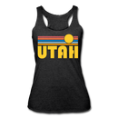 Utah Tank Top - Retro Sun Women’s Utah Tri-Blend Racerback Tank - heather black