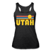 Utah Tank Top - Retro Sun Women’s Utah Tri-Blend Racerback Tank - heather black