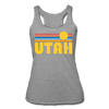 Utah Tank Top - Retro Sun Women’s Utah Tri-Blend Racerback Tank - heather grey