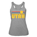 Utah Tank Top - Retro Sun Women’s Utah Tri-Blend Racerback Tank - heather grey