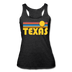 Texas Tank Top - Retro Sun Women’s Texas Tri-Blend Racerback Tank - heather black