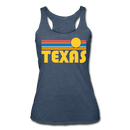 Texas Tank Top - Retro Sun Women’s Texas Tri-Blend Racerback Tank - heather navy