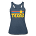 Texas Tank Top - Retro Sun Women’s Texas Tri-Blend Racerback Tank - heather navy