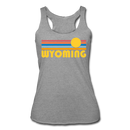 Wyoming Tank Top - Retro Sun Women’s Wyoming Tri-Blend Racerback Tank - heather grey