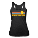 South Carolina Tank Top - Retro Sun Women’s South Carolina Tri-Blend Racerback Tank - heather black