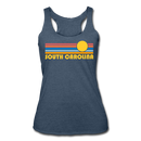 South Carolina Tank Top - Retro Sun Women’s South Carolina Tri-Blend Racerback Tank - heather navy