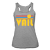Vail, Colorado Tank Top - Retro Sun Women’s Vail Tri-Blend Racerback Tank - heather grey