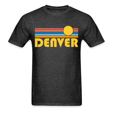 Denver, Colorado Basic T-Shirt - Unisex Denver T Shirt Retro Sun - heather black