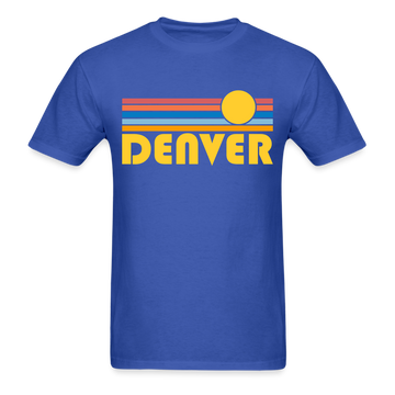 Denver, Colorado Basic T-Shirt - Unisex Denver T Shirt Retro Sun - royal blue