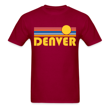 Denver, Colorado Basic T-Shirt - Unisex Denver T Shirt Retro Sun - dark red