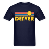 Denver, Colorado Basic T-Shirt - Unisex Denver T Shirt Retro Sun - navy