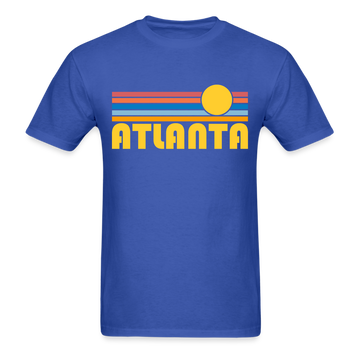 Atlanta, Georgia Basic T-Shirt - Unisex Atlanta T Shirt Retro Sun - royal blue
