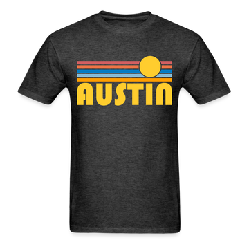 Austin, Texas Basic T-Shirt - Unisex Austin T Shirt Retro Sun - heather black