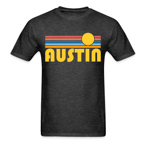 Austin, Texas Basic T-Shirt - Unisex Austin T Shirt Retro Sun - heather black