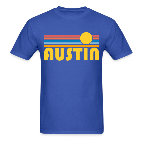 Austin, Texas Basic T-Shirt - Unisex Austin T Shirt Retro Sun - royal blue