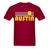 Austin, Texas Basic T-Shirt - Unisex Austin T Shirt Retro Sun - dark red
