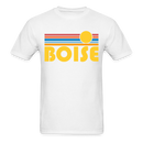 Boise, Idaho Basic T-Shirt - Unisex Boise T Shirt Retro Sun - white