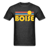Boise, Idaho Basic T-Shirt - Unisex Boise T Shirt Retro Sun - heather black