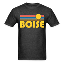 Boise, Idaho Basic T-Shirt - Unisex Boise T Shirt Retro Sun - heather black