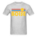 Boise, Idaho Basic T-Shirt - Unisex Boise T Shirt Retro Sun - heather gray