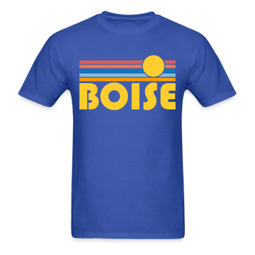 Boise, Idaho Basic T-Shirt - Unisex Boise T Shirt Retro Sun - royal blue