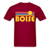 Boise, Idaho Basic T-Shirt - Unisex Boise T Shirt Retro Sun - dark red