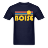 Boise, Idaho Basic T-Shirt - Unisex Boise T Shirt Retro Sun - navy