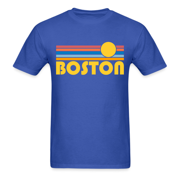Boston, Massachusetts Basic T-Shirt - Unisex Boston T Shirt Retro Sun - royal blue