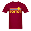 Boston, Massachusetts Basic T-Shirt - Unisex Boston T Shirt Retro Sun - dark red