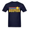 Boston, Massachusetts Basic T-Shirt - Unisex Boston T Shirt Retro Sun - navy