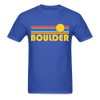 Boulder, Colorado Basic T-Shirt - Unisex Boulder T Shirt Retro Sun - royal blue