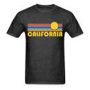 California Basic T-Shirt - Unisex California T Shirt Retro Sun - heather black