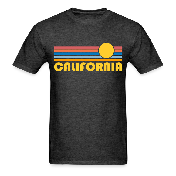 California Basic T-Shirt - Unisex California T Shirt Retro Sun - heather black