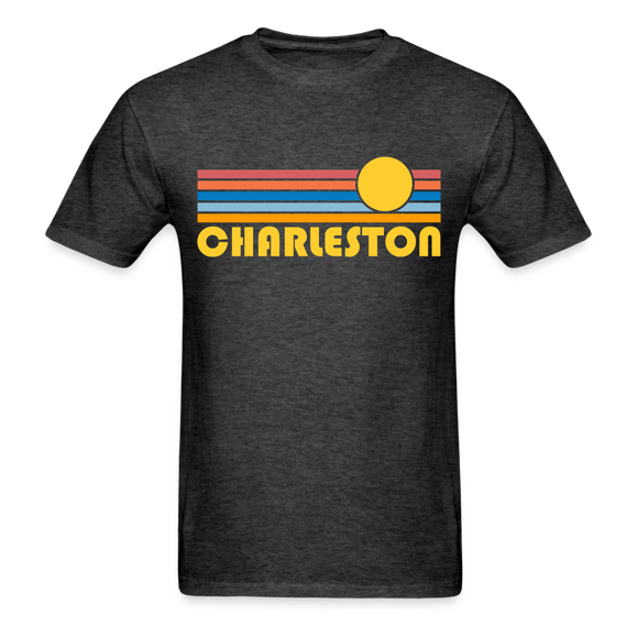 Charleston, South Carolina Basic T-Shirt - Unisex Charleston T Shirt Retro Sun - heather black